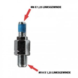 Adaptor pentru oglindă M10-L x 1,25 mm cromat