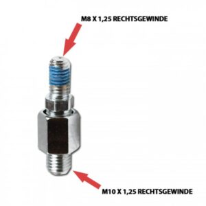 Adaptor pentru oglindă M10-R x 1,25 mm cromat