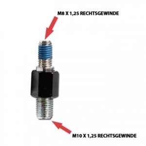 Adaptor pentru oglindă M10-R x 1,25 mm negru |