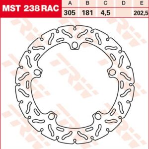 Disc de frână TRW/Lucas MST238RAC