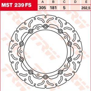 Disc de frână TRW/Lucas MST239FS