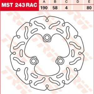 Disc de frână TRW/Lucas MST243RAC