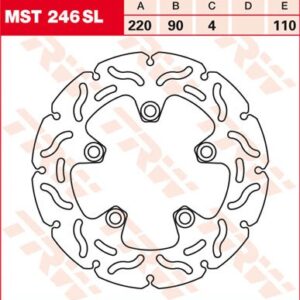 Disc de frână TRW/Lucas MST246SL