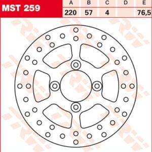 Disc de frână TRW/Lucas MST259