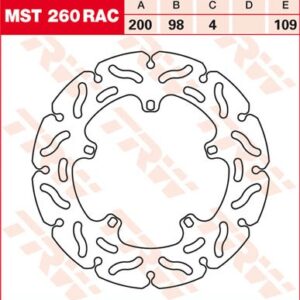 Disc de frână TRW/Lucas MST260RAC