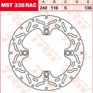 Disc de frână TRW/Lucas MST338RAC