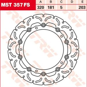 Disc de frână TRW/Lucas MST357FS