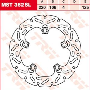 Disc de frână TRW/Lucas MST362SL