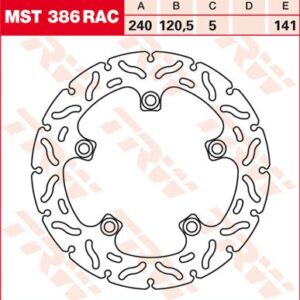 Disc de frână TRW/Lucas MST386RAC