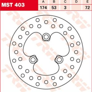 Disc de frână TRW/Lucas MST403