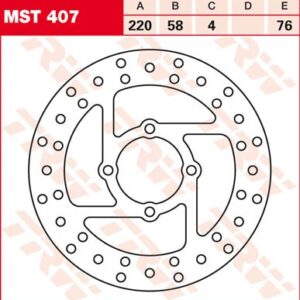 Disc de frână TRW/Lucas MST407