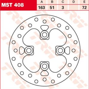 Disc de frână TRW/Lucas MST408