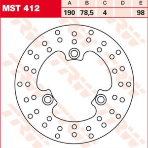 Disc de frână TRW/Lucas MST412