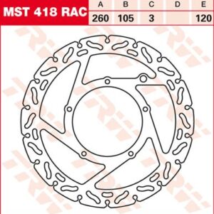 Disc de frână TRW/Lucas MST418RAC