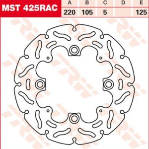 Disc de frână TRW/Lucas MST425RAC