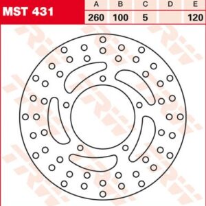 Disc de frână TRW/Lucas MST431