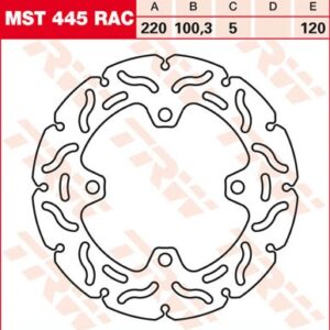 Disc de frână TRW/Lucas MST445RAC