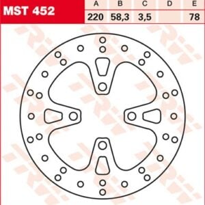 Disc de frână TRW/Lucas MST452