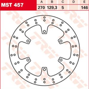 Disc de frână TRW/Lucas MST457