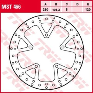 Disc de frână TRW/Lucas MST466