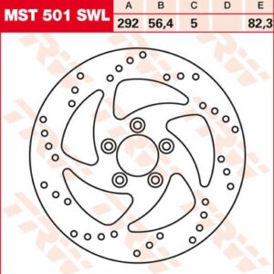 Disc de frână TRW/Lucas MST501SWL