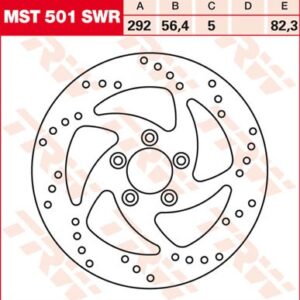 Disc de frână TRW/Lucas MST501SWR