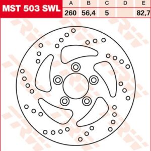 Disc de frână TRW/Lucas MST503SWL