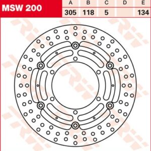 Disc de frână TRW/Lucas MSW200