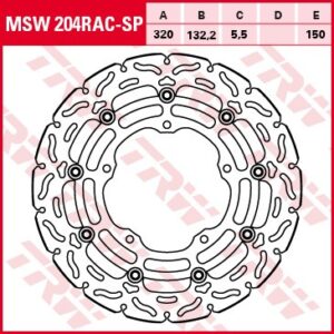 Disc de frână TRW/Lucas MSW204RAC