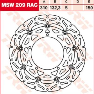 Disc de frână TRW/Lucas MSW209RAC