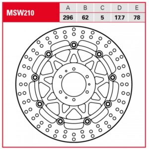 Disc de frână TRW/Lucas MSW210