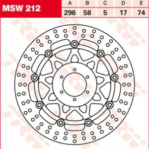 Disc de frână TRW/Lucas MSW212