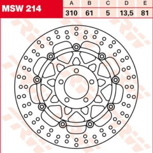 Disc de frână TRW/Lucas MSW214