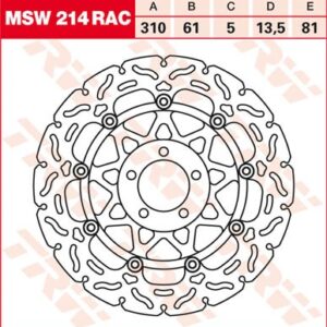 Disc de frână TRW/Lucas MSW214RAC