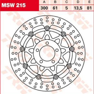 Disc de frână TRW/Lucas MSW215