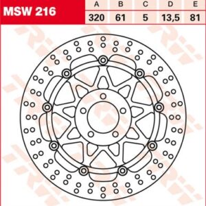 Disc de frână TRW/Lucas MSW216