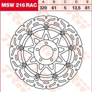 Disc de frână TRW/Lucas MSW216RAC