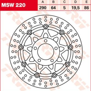 Disc de frână TRW/Lucas MSW220