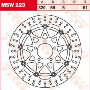 Disc de frână TRW/Lucas MSW223