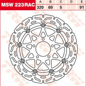 Disc de frână TRW/Lucas MSW223RAC