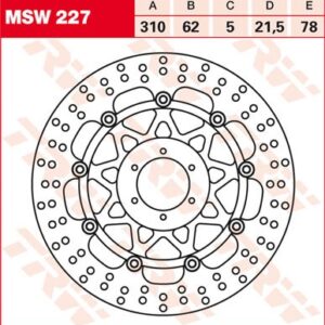 Disc de frână TRW/Lucas MSW227