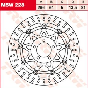 Disc de frână TRW/Lucas MSW228