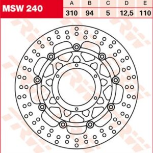 Disc de frână TRW/Lucas MSW240