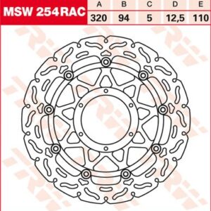 Disc de frână TRW/Lucas MSW254RAC