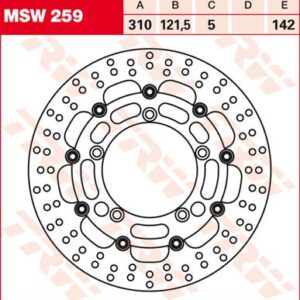 Disc de frână TRW/Lucas MSW259