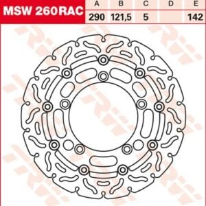 Disc de frână TRW/Lucas MSW260RAC