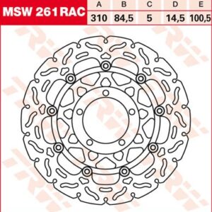 Disc de frână TRW/Lucas MSW261RAC