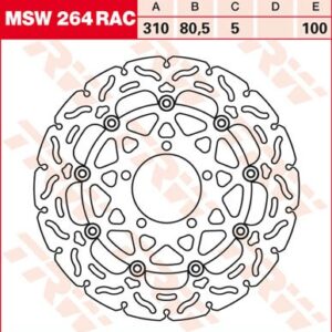 Disc de frână TRW/Lucas MSW264RAC