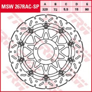 Disc de frână TRW/Lucas MSW267RAC-SP