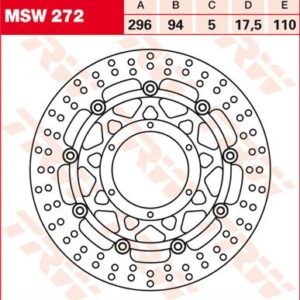 Disc de frână TRW/Lucas MSW272